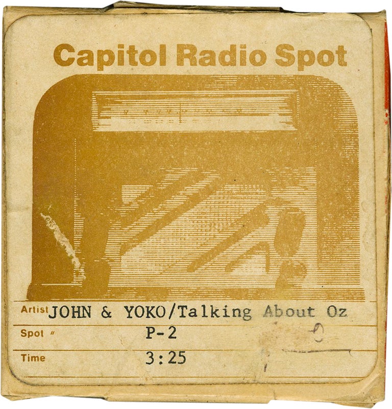 Book #134451] Talking About Oz (Vintage audio reel). John Lennon, Yoko Ono