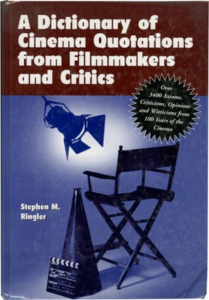 Book #134489] A Dictionary of Cinema Quotations from Filmmakers and Critics (First Edition)....