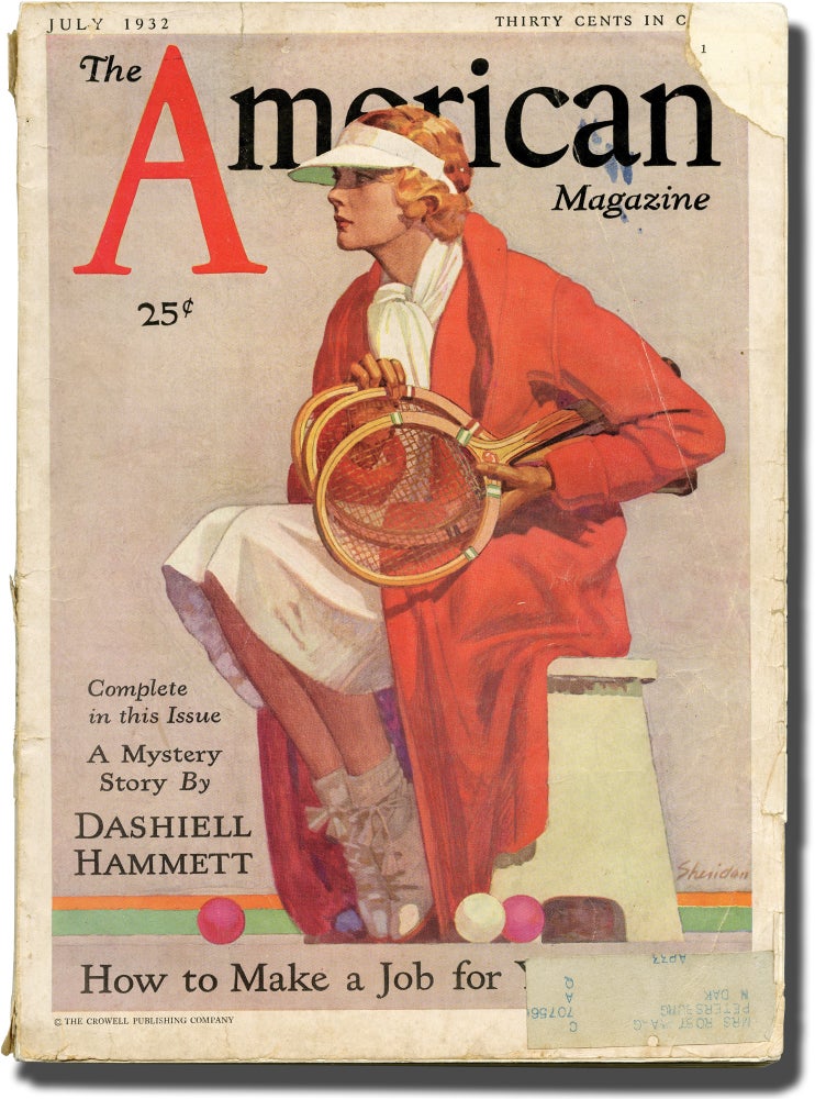 [Book #135409] "A Man Called Spade": first appearance in The American Magazine, July 1932. Dashiell Hammett.