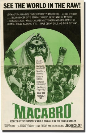 Book #135801] Macabro (Original pressbook for the 1966 film). Romolo Marcellini, Giancarlo Del...