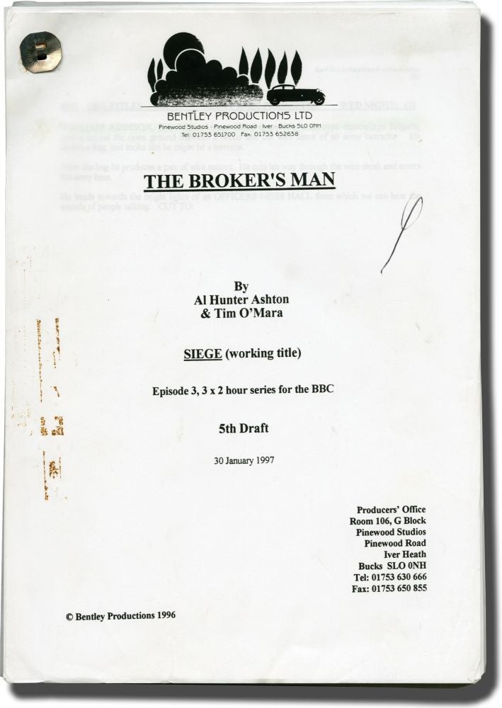 [Book #135849] The Broker's Man: Siege. Roger Gartland, Tim O'Mara Al Hunter Ashton, Sarah-Jane Potts Michelle Fairley, Kevin Whately, director, screenwriter, starring.