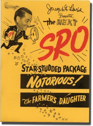 Book #135982] Original promotional folder for a "package" of Notorious (1946) and The Farmer's...