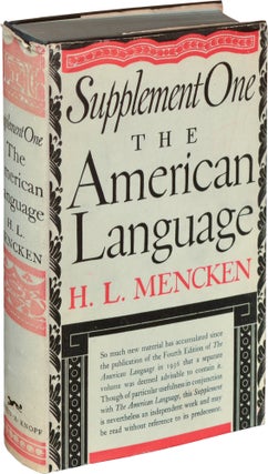 Book #136272] The American Language, Supplements One and Two (Hardcover, two volumes). H L. Mencken