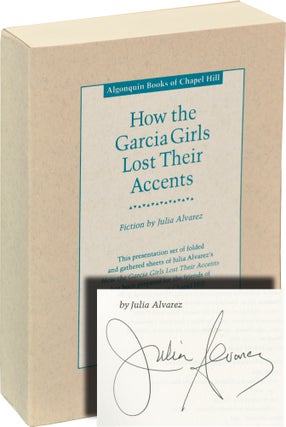 Book #136756] How the Garcia Girls Lost Their Accents (Uncorrected Proof, signed). Julia Alvarez