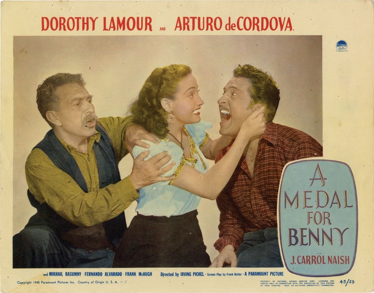 Book #137328] A Medal for Benny (Set of 8 lobby cards for the 1945 film). John Steinbeck, Irving...