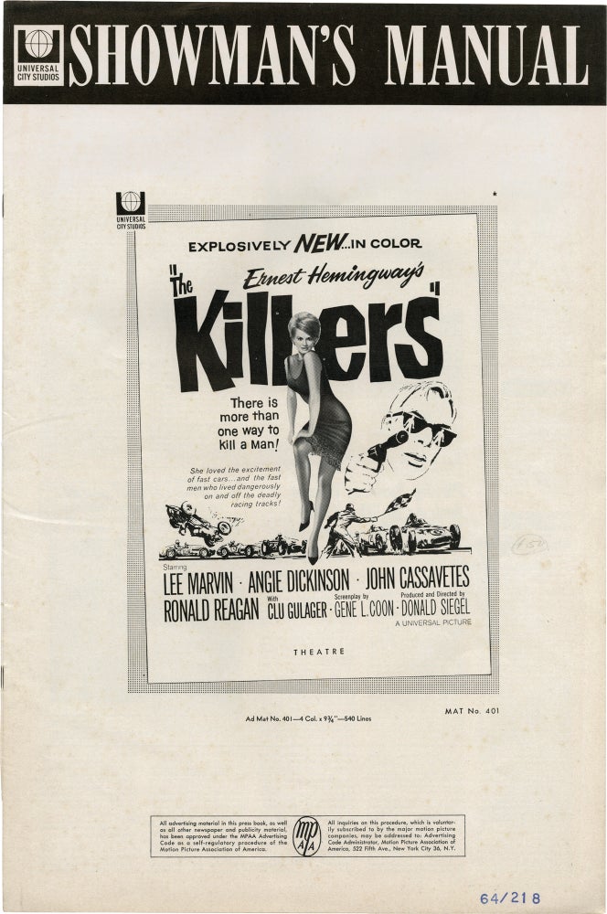 Book #137342] The Killers (Original Pressbook for the 1964 film). Ernest Hemingway, Don Siegel,...