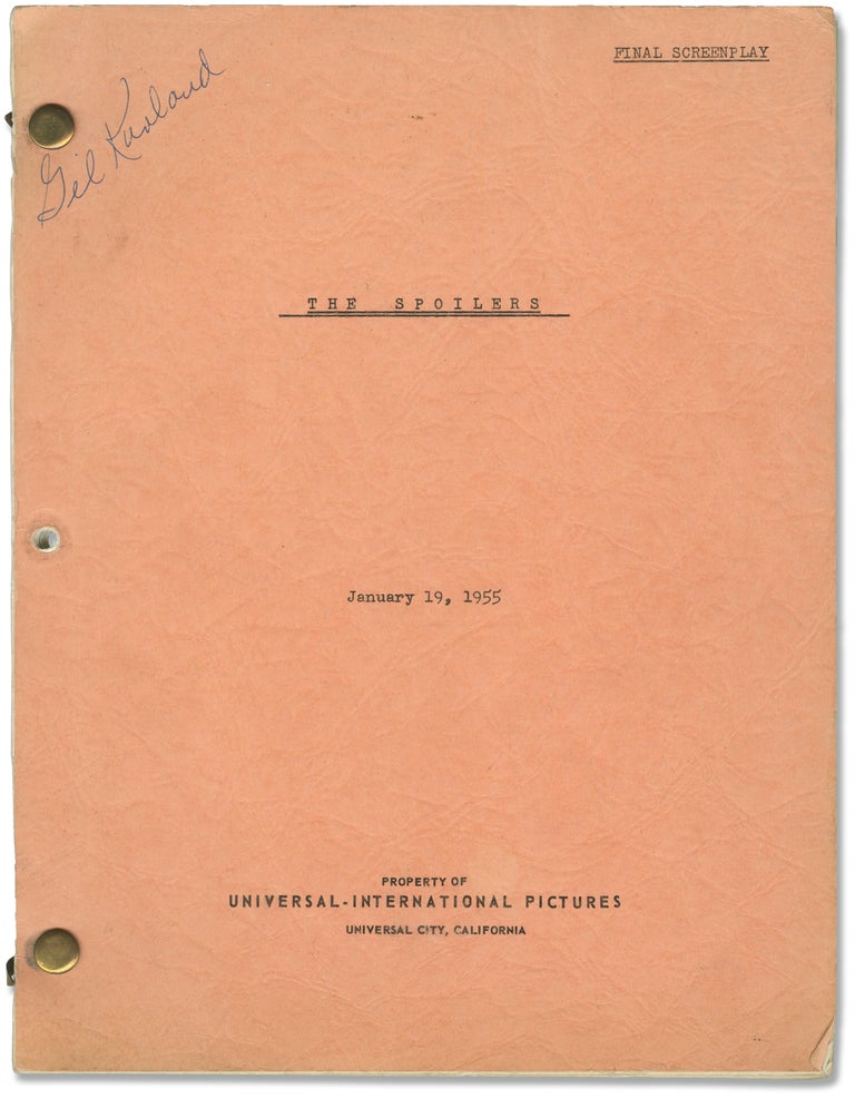 Book #137480] The Spoilers (Original screenplay for the 1955 film). Jesse Hibbs, Charles Hoffman...