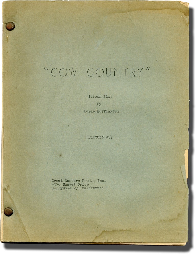 Book #137497] Cow Country (Original screenplay for the 1953 film). Lesley Selander, Thomas W....