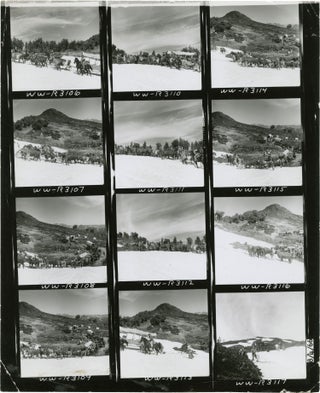 Book #137530] The Way West (Original contact sheet from the 1967 film). Andrew V. McLaglen, A B....