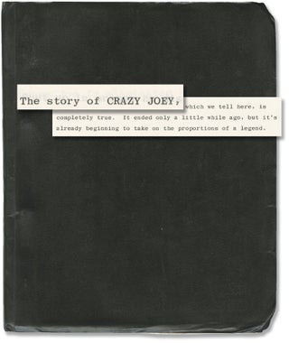 Book #137841] Crazy Joe [Crazy Joey] (Original screenplay for the 1974 film). Carlo Lizzani, Dino...