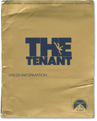 Book #138189] The Tenant (Original press kit for the 1976 film). Roman Polanski, Roland Topor,...