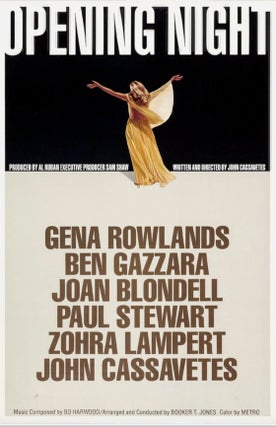 Book #138210] Opening Night (Original poster for the 1970 film). John Cassavetes, Gena Rowlands...