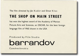 Book #138323] The Shop on Main Street [Obchod na korze] (Original herald for the 1965 film). Jan...