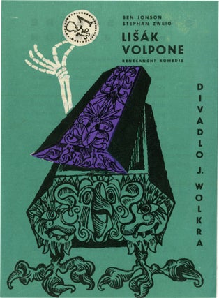 Book #138328] Lisak Volpone (Original flyer for the 1966 Czechoslovakian stage production). Ben...