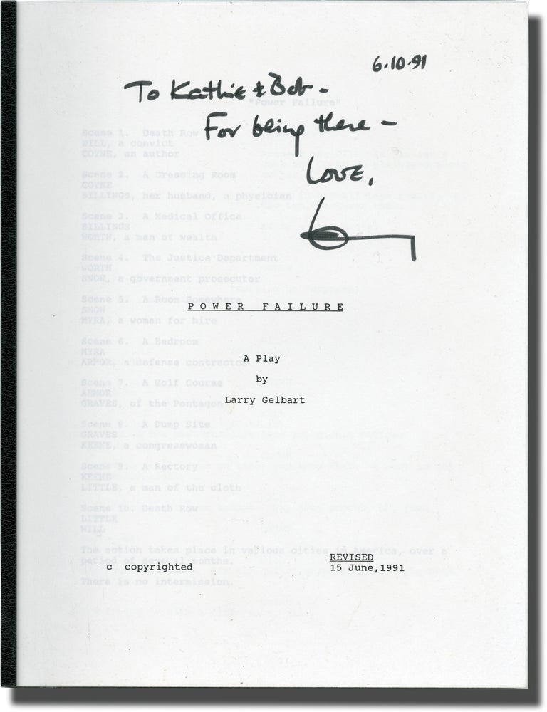 Archive of correspondence and ephemera from Larry Gelbart to Robert Parrish