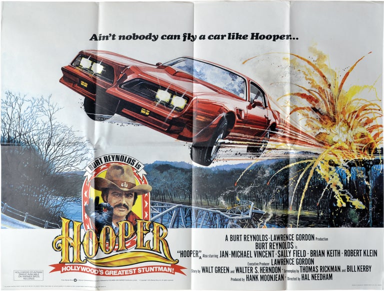 Book #139016] Hooper (Original British poster for the 1978 film). Hal Needham, Bill Kerby Thomas...