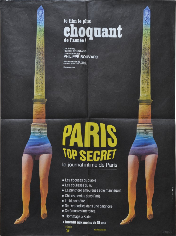Book #139024] Paris Top Secret (Original French poster for the 1969 film). Pierre Roustand,...