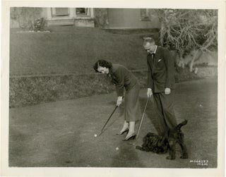 Book #139468] Maureen O'Sullivan and John Farrow play golf (Original publicity photograph)....