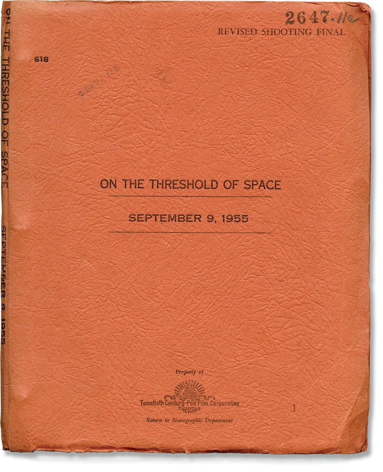 [Book #139647] On the Threshold of Space. Robert D. Webb, Francis M. Cockrell Shimon Wincelberg, Virginia Leith Guy Madison, Dean Jagger, John Hodiak, director, screenwriters, starring.