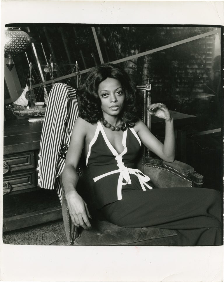 Book #139941] Original double weight photograph of Diana Ross, 1974. Diana Ross, Harry Langdon,...