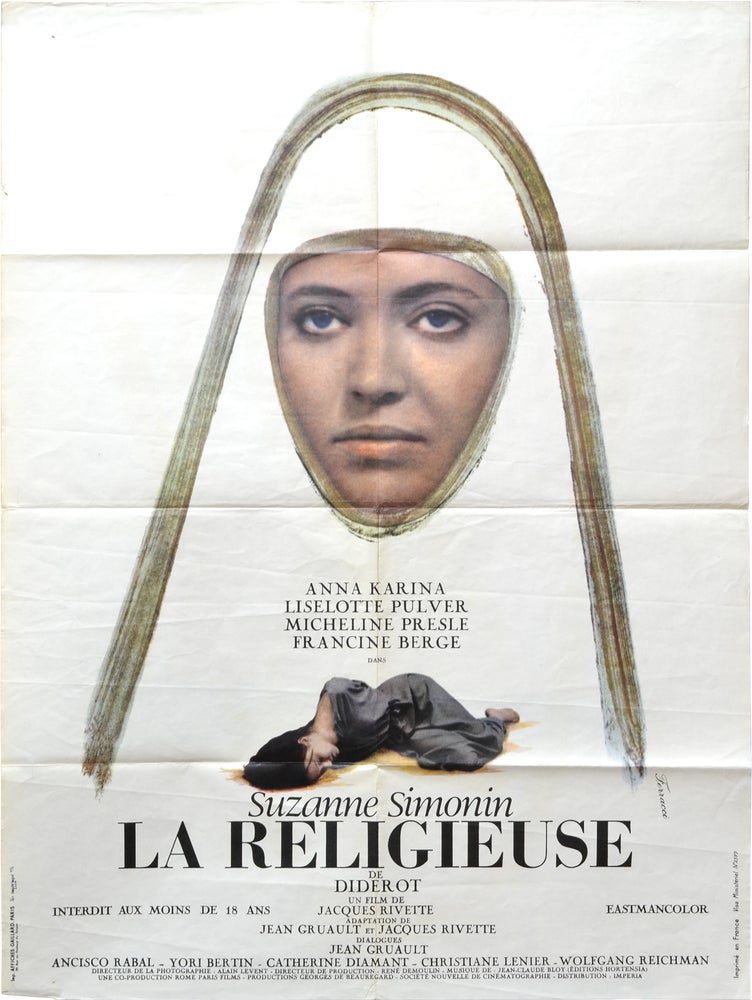Book #139960] The Nun [La Religieuse] (Original French poster for the 1966 film). Jacques...
