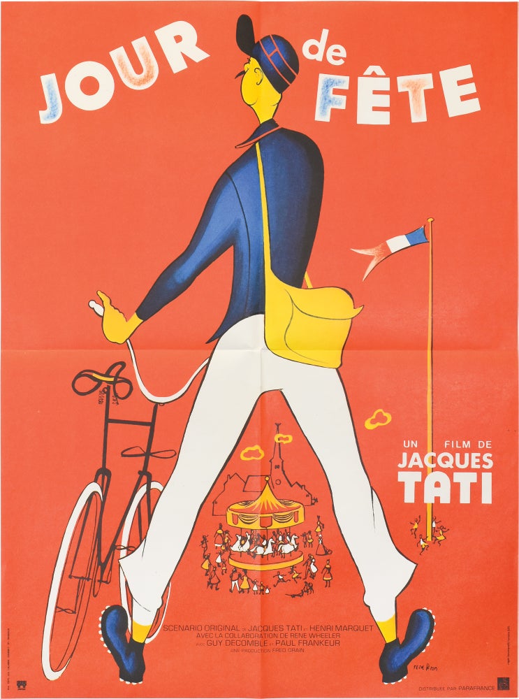 [Book #139975] Jour de Fête. Jacques Tati, Fischer Nobisch, Rene Wheeler Henri Marquet, Paul Frankeur, screenwriter director, starring, designer, screenwriters, starring.