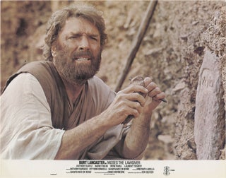 Book #139994] Moses the Lawgiver (Collection of 7 British lobby cards for the 1974 film)....