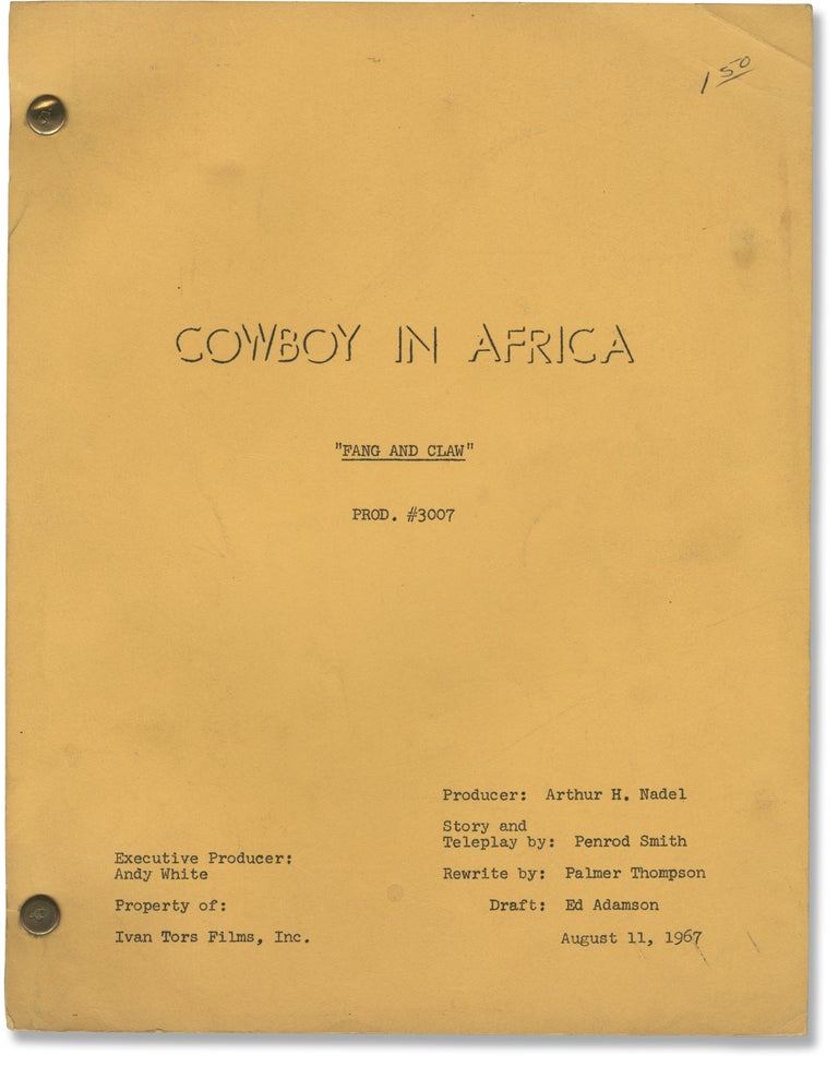 [Book #140221] Cowboy in Africa: Fang and Claw. Andrew McCullough, Ivan Tors Penrod Smith, Andy White, Chuck Connors, director, screenwriters, starring.