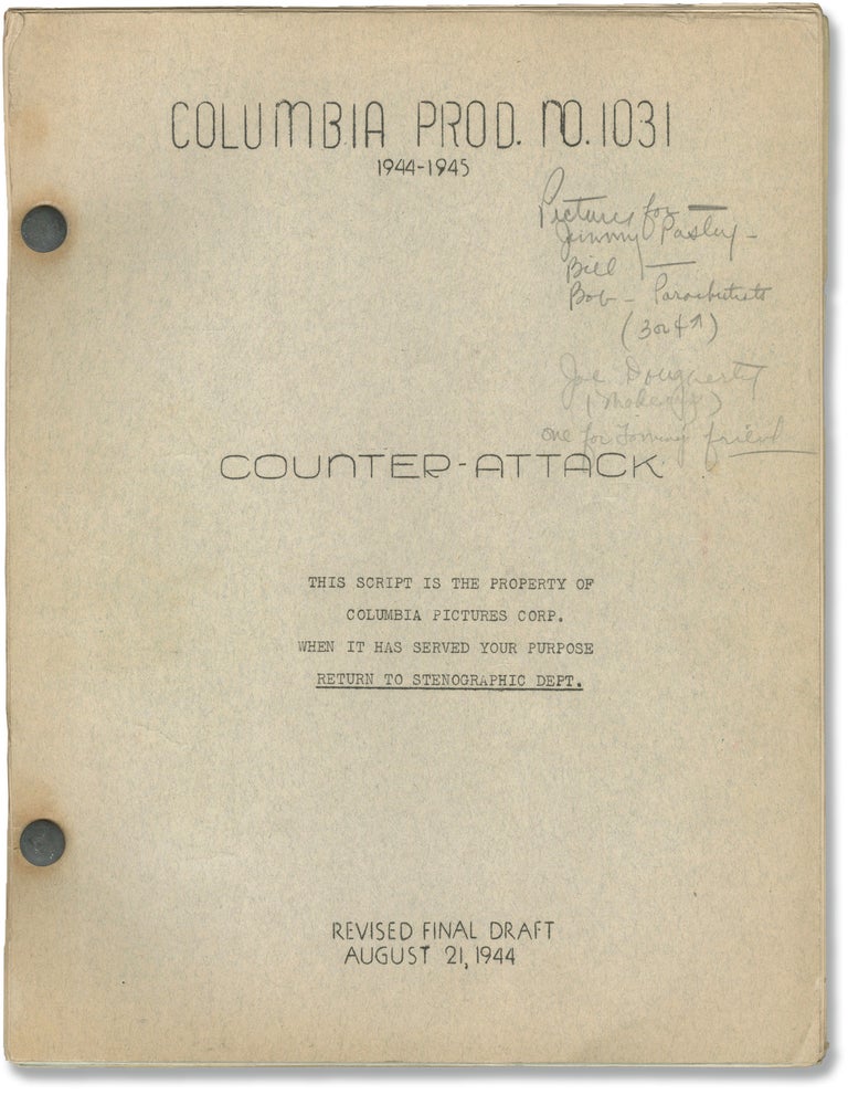 Book #140249] Counter-Attack (Original screenplay for the 1944 film, actress Marguerite Chapman's...