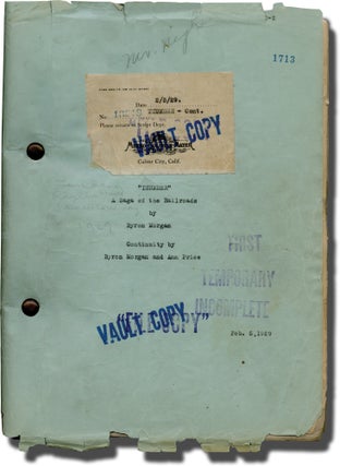 Book #140500] Thunder (Original screenplay for the 1929 film). William Nigh, Ann Price Byron...