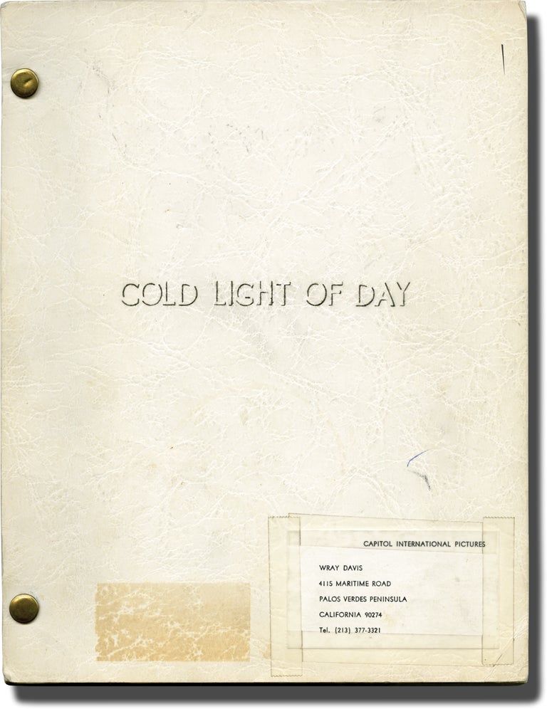 Book #140712] Cold Light of Day (Original screenplay for an unproduced film). Walter Anton White,...