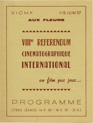 Book #140724] VIII Referendum Cinematographique International (Original Program for the 1957 film...