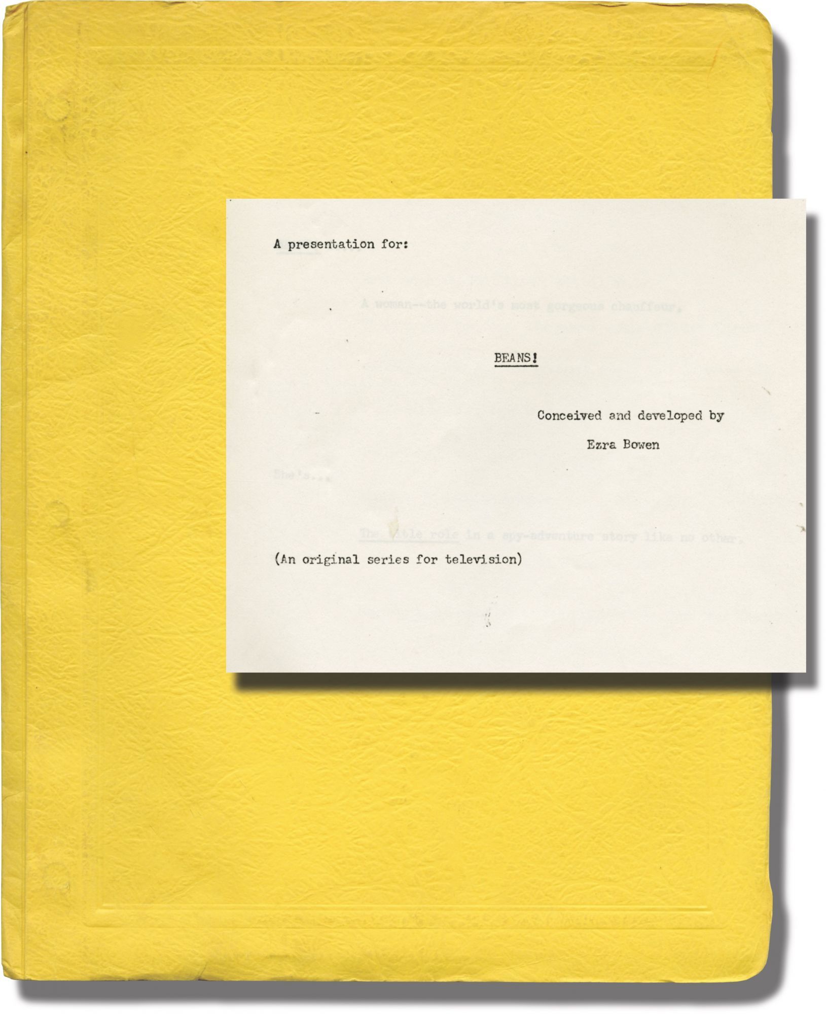Beanish Script Beans | Ezra Bowen, screenwriter