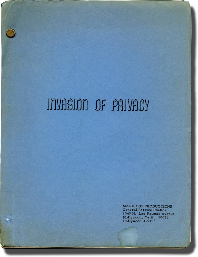 [Book #140802] Invasion of Privacy. Robert K. Lansford, screenwriter.