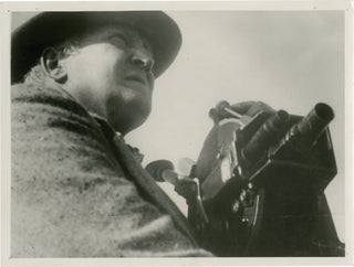Book #140807] Original double weight photograph of Robert J. Flaherty with his camera. Robert J....