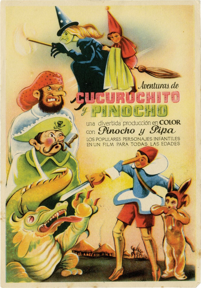 [Book #140897] Aventuras de Cucuruchito y Pinocho. Carlos Jr. Vejar, Magda Donato Salvador Bartolozzi, Paco Astol Carlos Amador, Lucila Bowling, screenwriter director, screenwriters, starring.