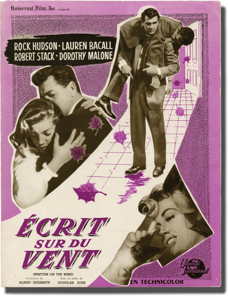 Book #140927] Written on the Wind [Ecrit sur du Vent] (Vintage French film program from the 1956...