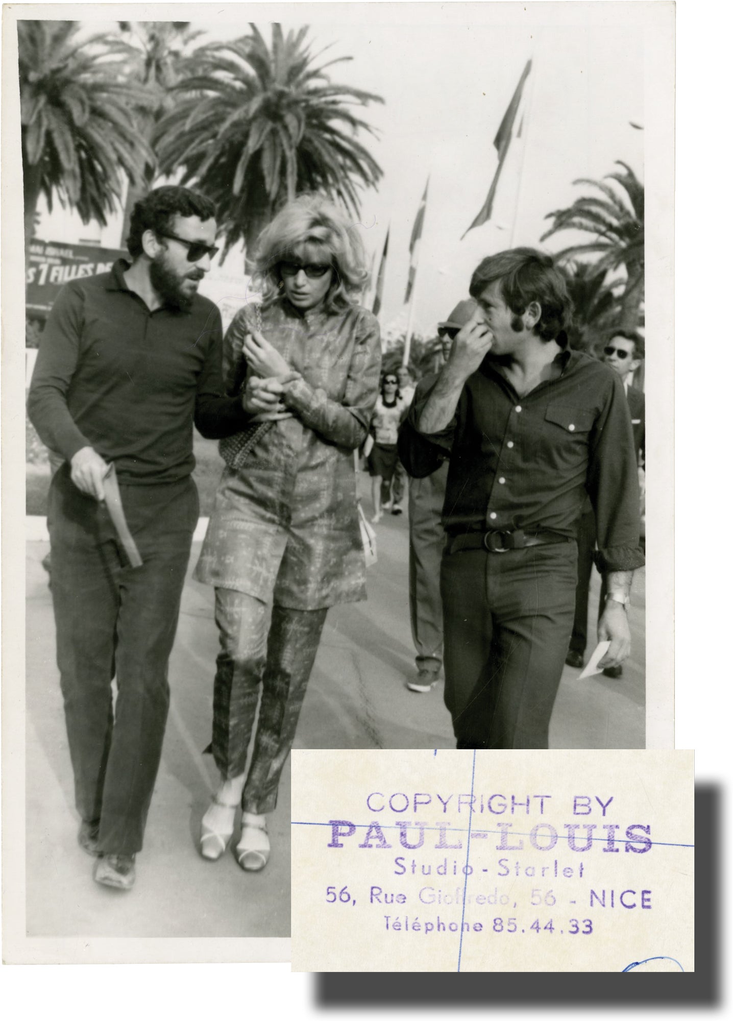 Louis Malle, Monica Vitti, and Roman Polanski at the 1968 Cannes