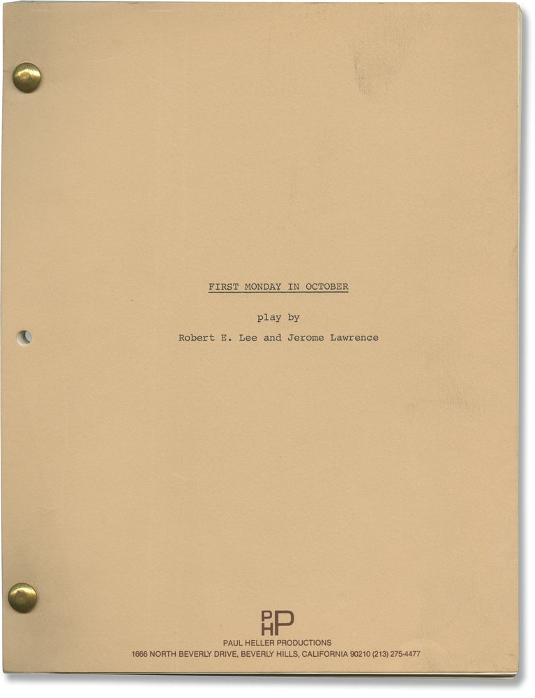 Book #141212] First Monday in October (Original script for the 1978 play). Henry Fonda Jane...