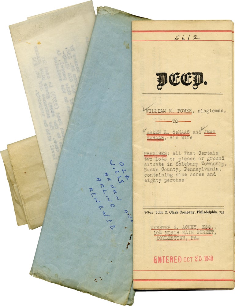 Archive of books and personal material belonging to writer Arline De Haas