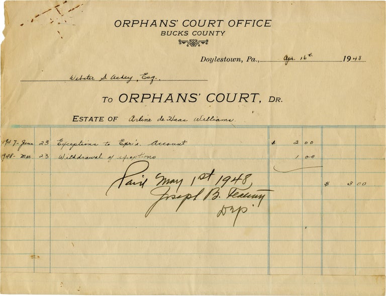 Archive of books and personal material belonging to writer Arline De Haas