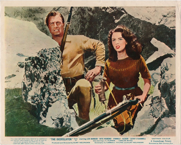 Book #141609] The Deerslayer (Original British front-of-house card from the 1957 film). Lex...