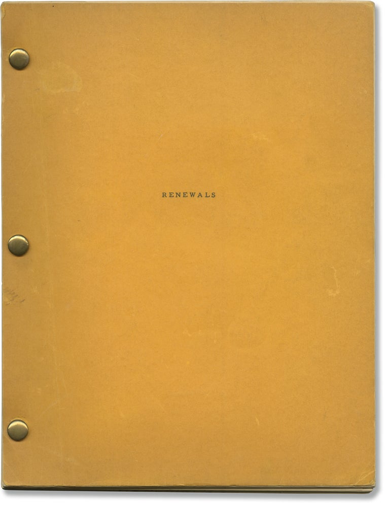 Book #141821] Renewals (Original screenplay for an unproduced film). Gloria Goldsmith, screenwriter