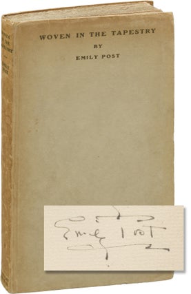 Book #141849] Woven in the Tapestry (First Edition, inscribed in the year of publication). Emily...
