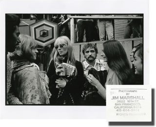 Book #141853] Original double weight photograph of Dennis Hopper, Brian Jones, and Nico at the...