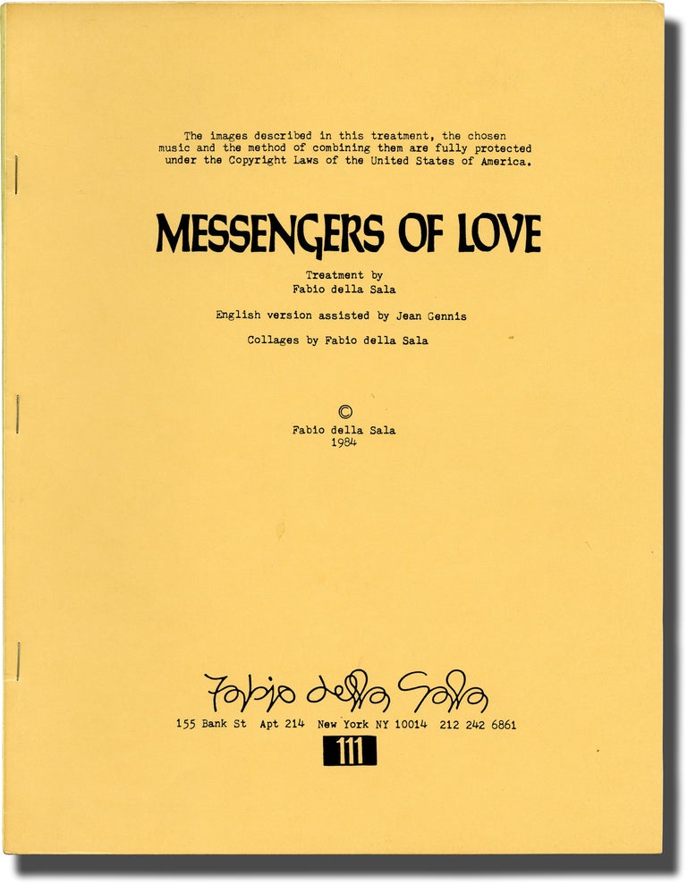 Book #141901] Messengers of Love (Original treatment script for an unproduced film). Jimi...
