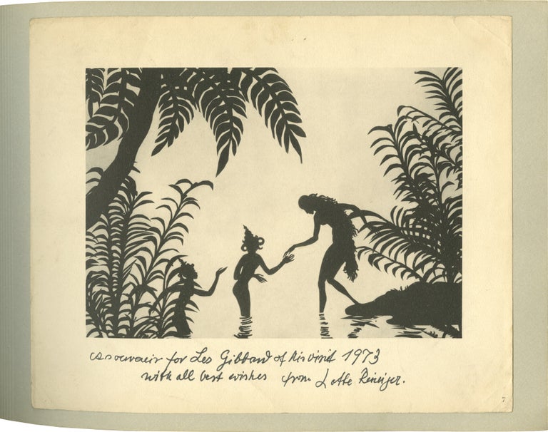 Album of lobby cards and photos from 30 animated films, signed by key animators