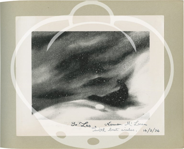 Album of lobby cards and photos from 30 animated films, signed by key animators