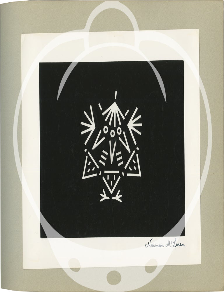 Album of lobby cards and photos from 30 animated films, signed by key animators