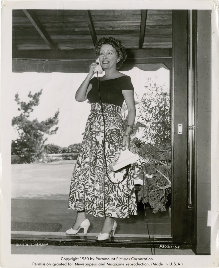 [Book #142177] Original photograph of Gloria Swanson, publicity for Sunset Boulevard [Blvd], 1950. Gloria Swanson.